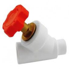 Клапан (вентиль) PP-R запорный белый внутренняя пайка Дн 20х45гр VALFEX 10174020