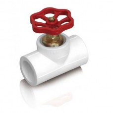 Клапан (вентиль) PP-R запорный белый внутренняя пайка Дн 32х90гр VALFEX 10146032